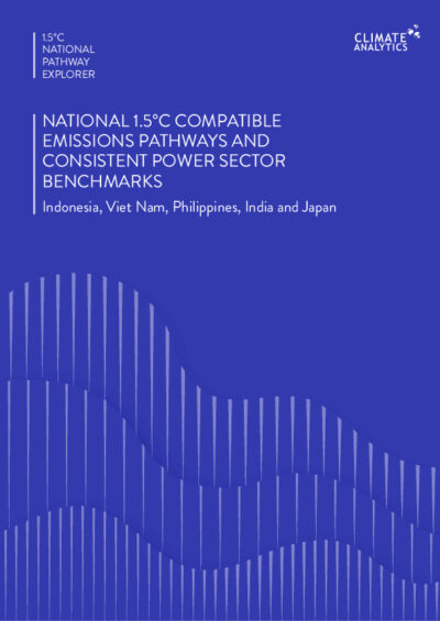 National 1.5°C Compatible Emissions Pathways and Consistent Power Sector Benchmarks: Indonesia, Viet Nam, Philippines, India and Japan
