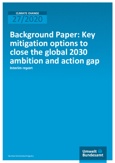 Background Paper: Key mitigation options to close the global 2030 ambition and action gap