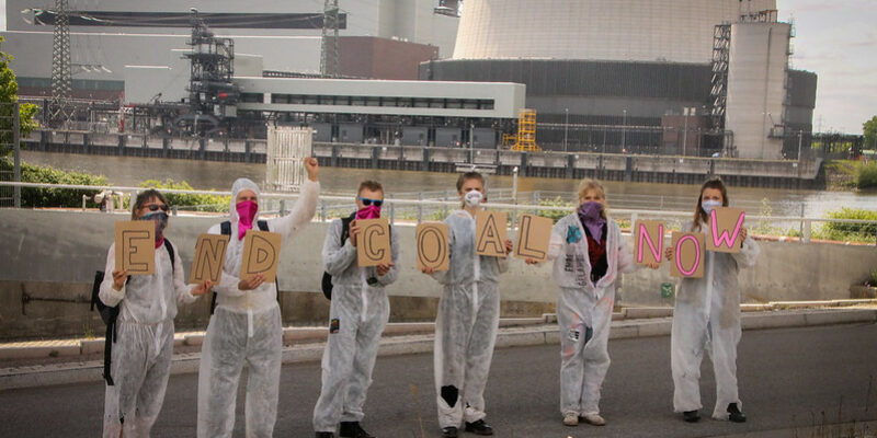 German activists protesting the opening of the new coal power plant in Datteln ©Ende Gelände Hamburg