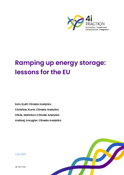 Ramping up energy storage: lessons for the EU
