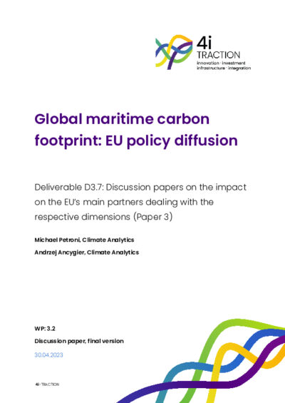 Global maritime carbon footprint: EU policy diffusion