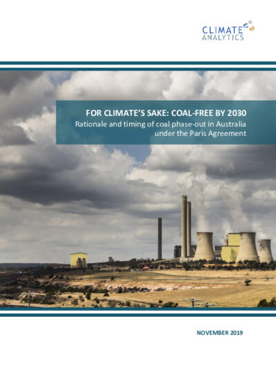 For climate's sake: coal-free by 2030