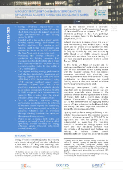A policy spotlight on energy efficiency in appliances and lights could see big climate gains
