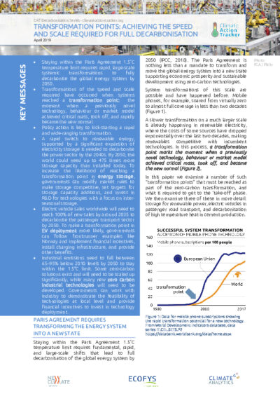 Transformation points - Achieving the speed and scale required for full decarbonisation