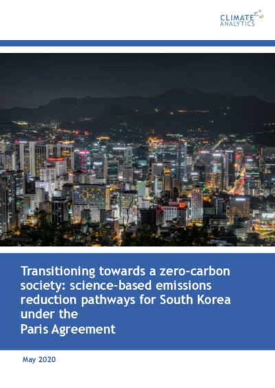 Transitioning towards a zero-carbon society: science-based emissions reduction pathways for South Korea under the Paris Agreement