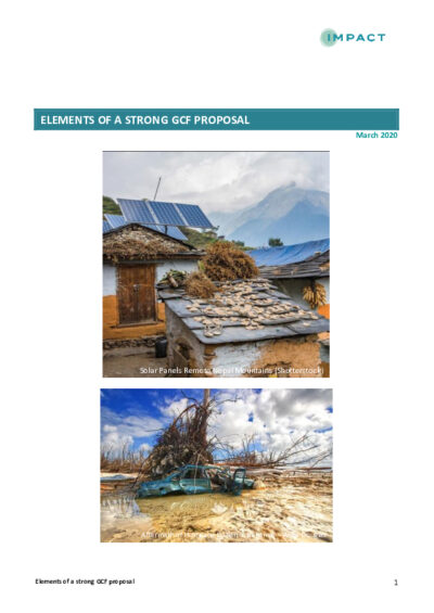 Elements of a Strong GCF Proposal