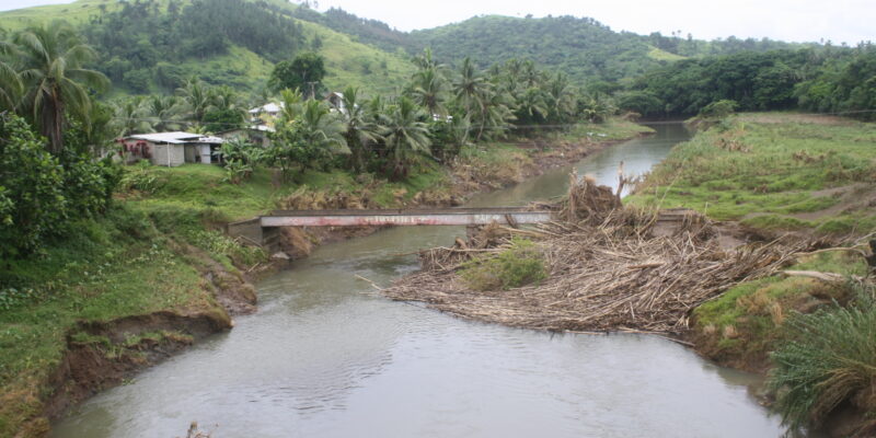 Flood damage in Fiji following Cyclone Evan 2012. Photo Aus AID public domain