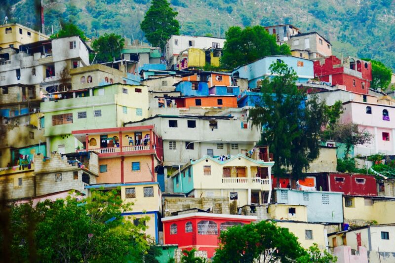 Houses built on the mountains just outside of Port-au-Prince, Haiti
