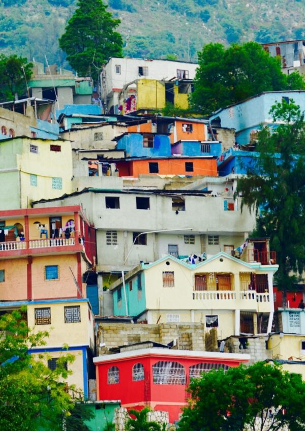 Houses built on the mountains just outside of Port-au-Prince, Haiti