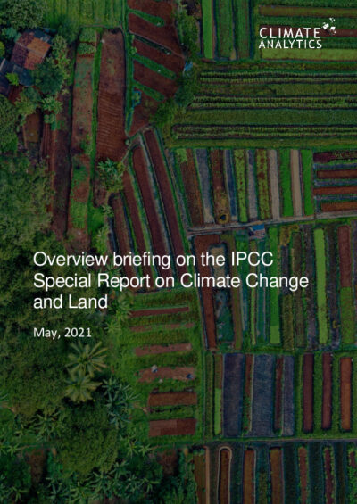 Overview briefing on the IPCC Special Report on Climate Change and Land