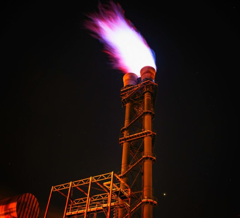 Methane flare
