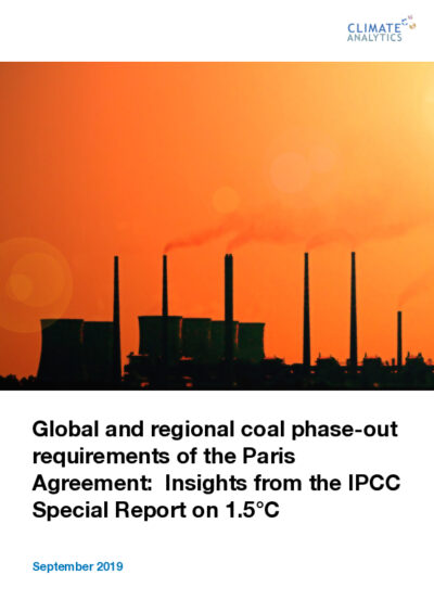 Global and regional coal phase-out requirements of the Paris Agreement: Insights from the IPCC Special Report on 1.5°C