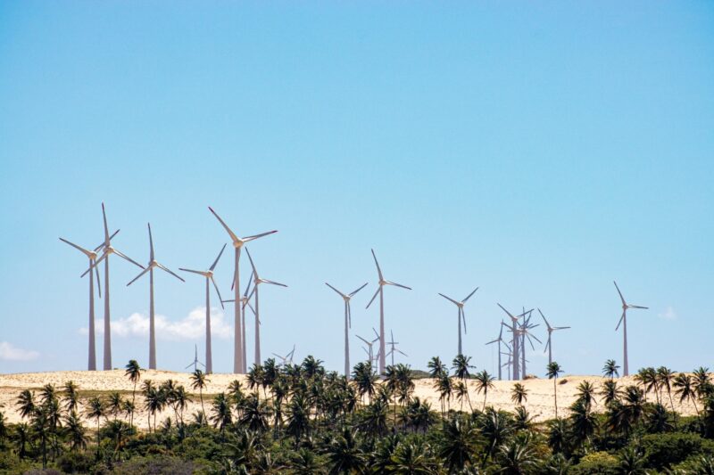 Wind turbines in the State of Ceará, Brazil. Photo by Vitor Paladini on Unsplash