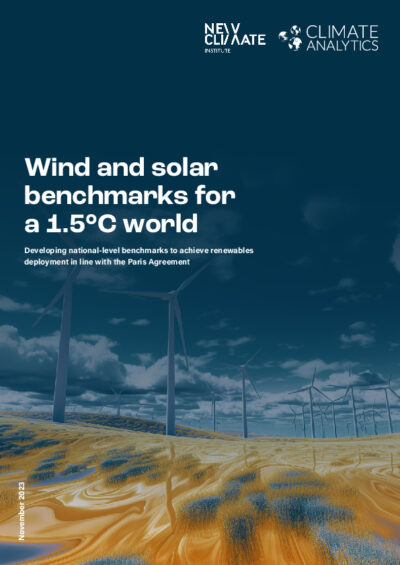 Wind and solar benchmarks for a 1.5°C world