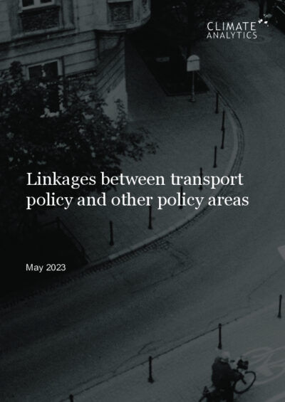 Linkages between transport policy and other policy areas