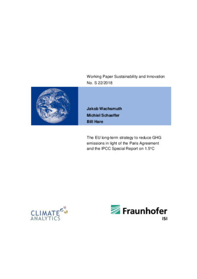 The EU long-term strategy to reduce GHG emissions in light of the Paris Agreement and the IPCC SR1.5