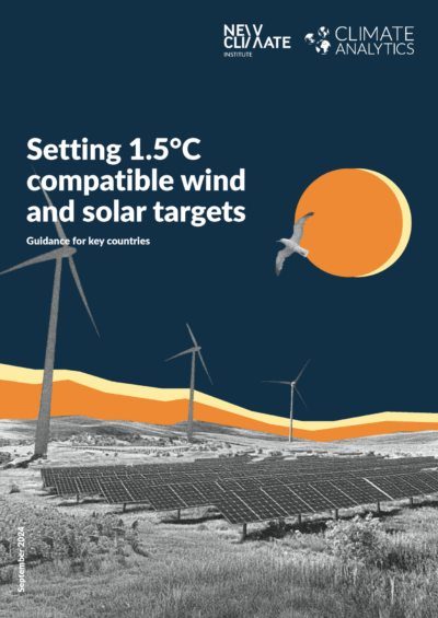 Setting 1.5°C compatible wind and solar targets