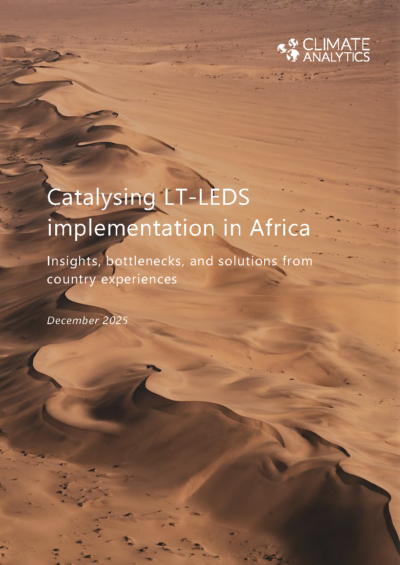 Catalysing LT-LEDS implementation in Africa: Insights, bottlenecks, and solutions from country experiences