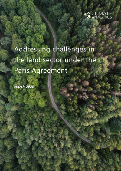 Addressing challenges in the land sector under the Paris Agreement