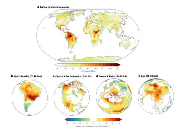 Heatwave activity in 2023.