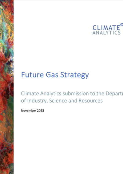 Submission on Australia's future gas strategy