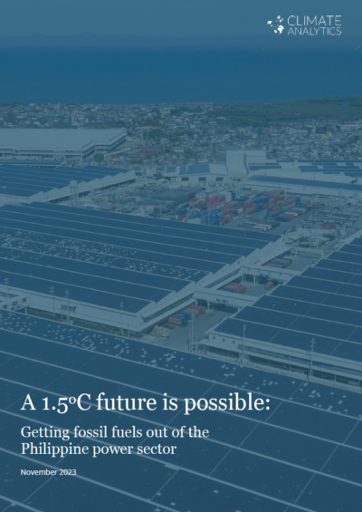 A 1.5°C future is possible: getting fossil fuels out of the Philippine power sector