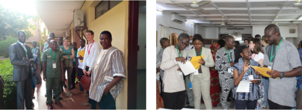 Excursion to the Burkina Faso MET office (left) and discussion in the Ouagadougou workshop (right).